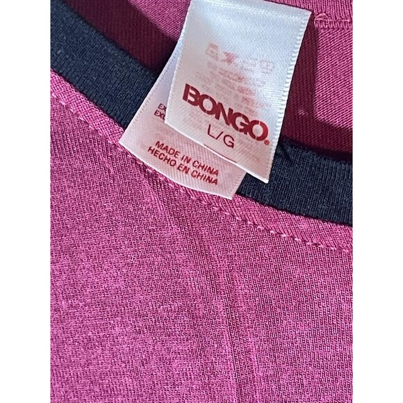 bongo short sleeve shirt purple black sheer lace valet juniors large armpit to a - Picture 5 of 13